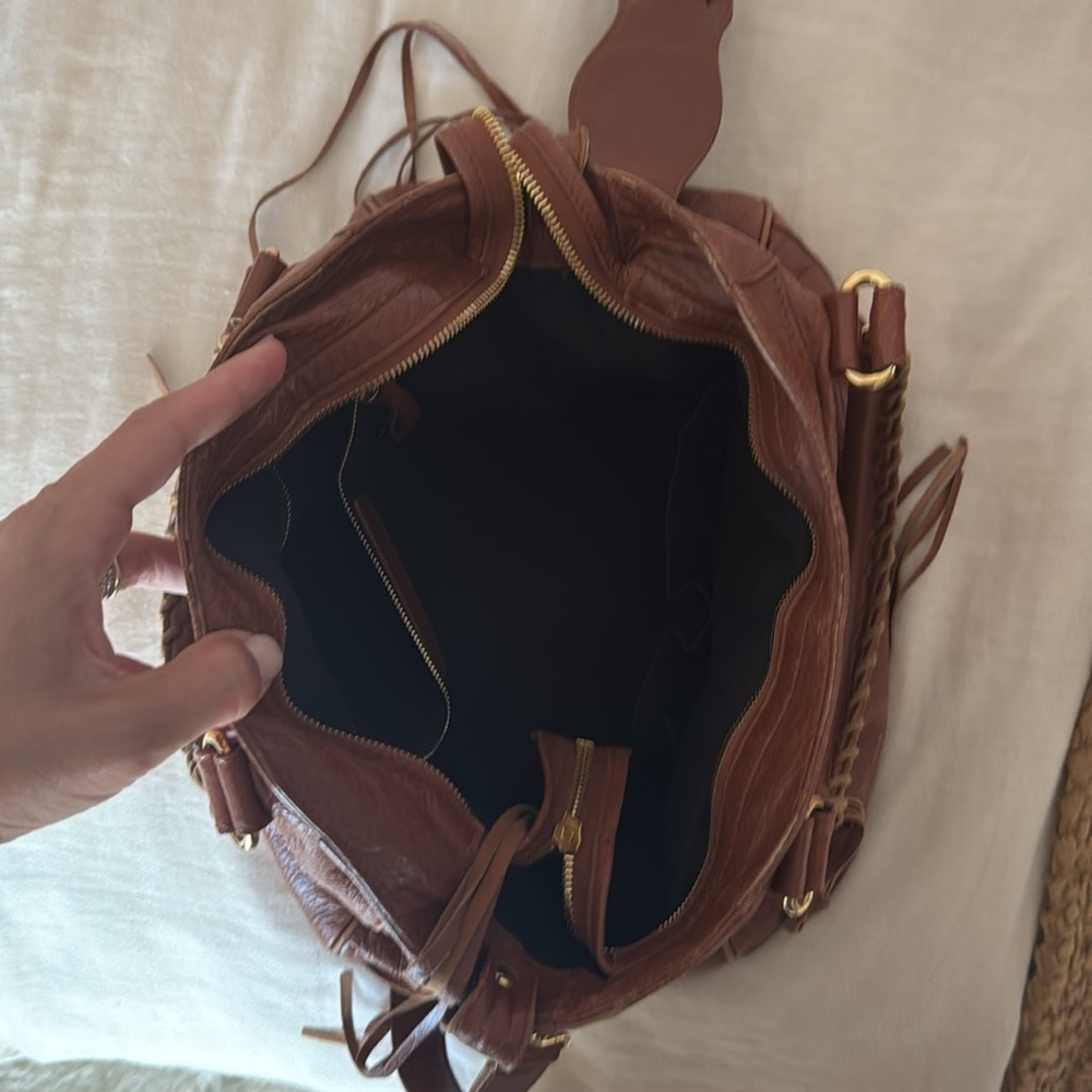Authentic Balenciaga Moto City Bag Dark Camel GUC - Picture 7 of 10